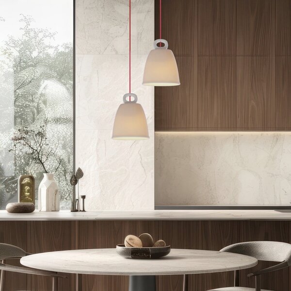 Lampadario per bambini bianco con paralume in ceramica Sewilla – Candellux Lighting