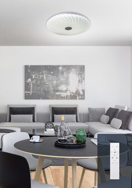Plafoniera LED con telecomando/con intensità regolabile bianca 38,5x38,5 cm Calipso – Candellux Lighting