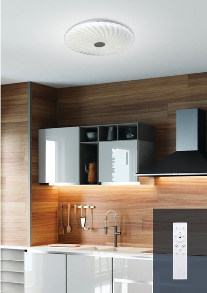 Plafoniera LED con telecomando/con intensità regolabile bianca 38,5x38,5 cm Calipso – Candellux Lighting
