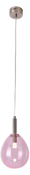 Lampadario LED viola con paralume in vetro Lukka – Candellux Lighting