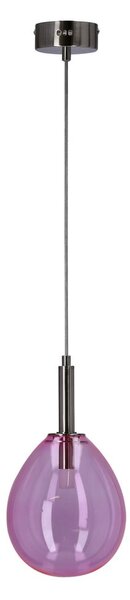 Lampadario LED viola con paralume in vetro Lukka – Candellux Lighting