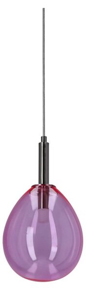 Lampadario LED viola con paralume in vetro Lukka – Candellux Lighting