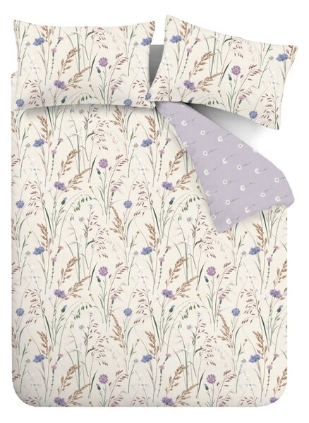 Biancheria da letto lavanda/beige per letto singolo 135x200 cm Grasmere – Catherine Lansfield