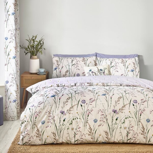 Biancheria da letto lavanda/beige per letto singolo 135x200 cm Grasmere – Catherine Lansfield