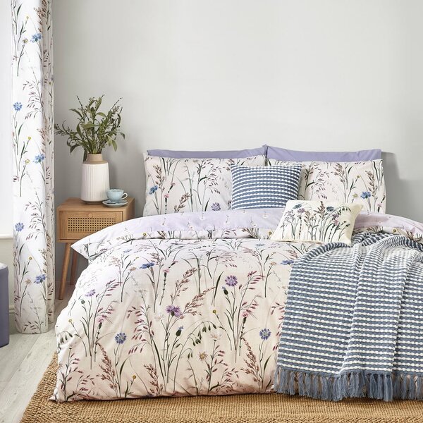 Biancheria da letto lavanda/beige per letto singolo 135x200 cm Grasmere – Catherine Lansfield
