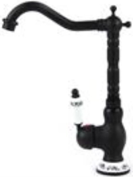 Rubinetto da bagno – Miscelatore per lavabo in stile retrò vintage – Monocomando – Montaggio a incasso – Corpo in ottone – Colore nero