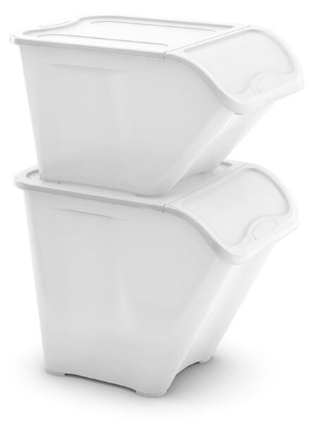 Scatola con coperchio bianca in plastica 55x39x46 cm All In Box – KIS