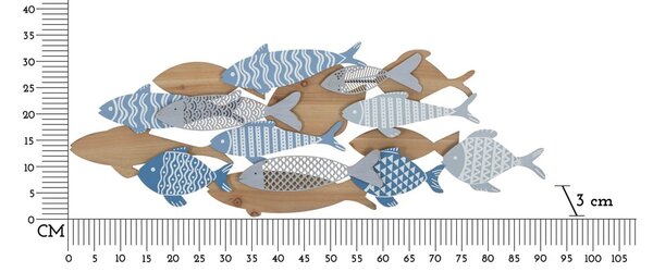 Decorazione da parete in metallo 91x33,5 cm Fish - Mauro Ferretti