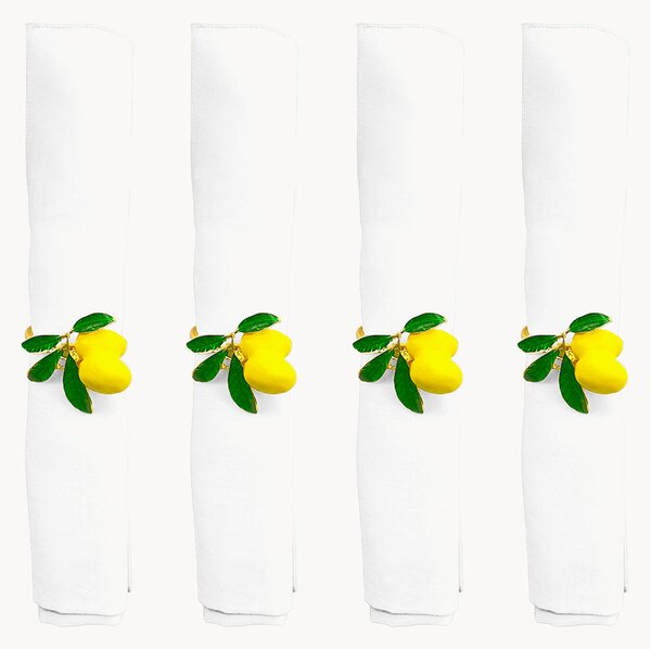 Set di 4 portatovaglioli Citron