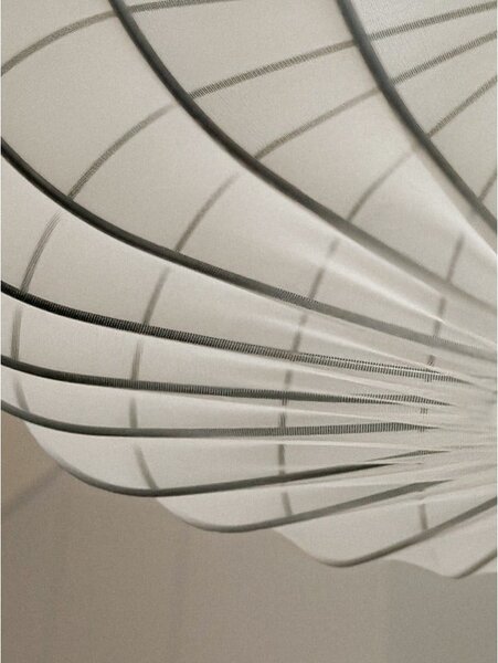 Lampadario bianco con paralume in tessuto ø 52 cm Mellow – Candellux Lighting