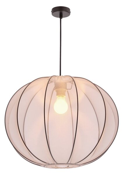 Lampadario bianco con paralume in tessuto ø 52 cm Mellow – Candellux Lighting