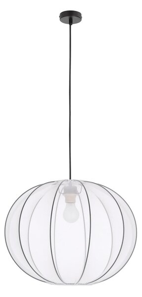 Lampadario bianco con paralume in tessuto ø 52 cm Mellow – Candellux Lighting
