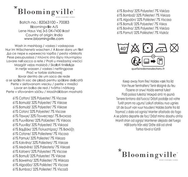Coperta marrone in cotone riciclato 130x160 cm Anniversary – Bloomingville