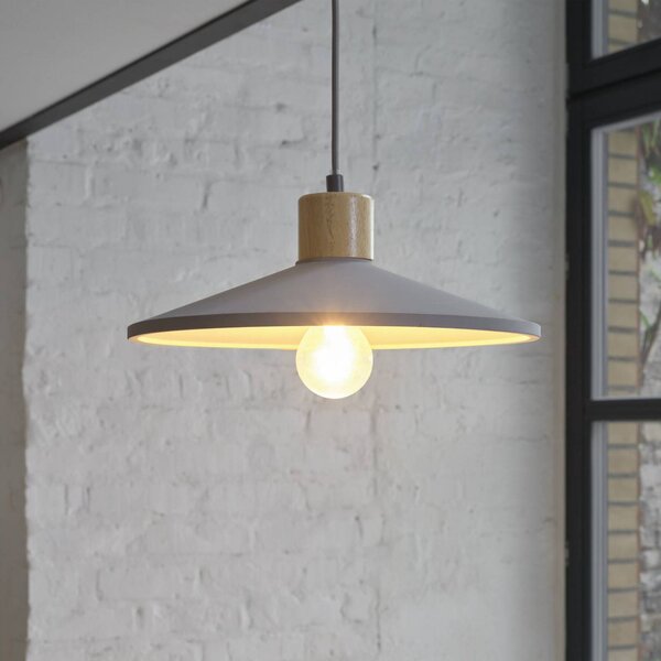 OSRAM Lampada a sospensione CONCRETE WOOD, dimmerabile, Alluminio / Grigio / Zincato, Soggiorno / Sala da pranzo, calcestruzzo / cemento, Giovanile, Lampada a sospensione