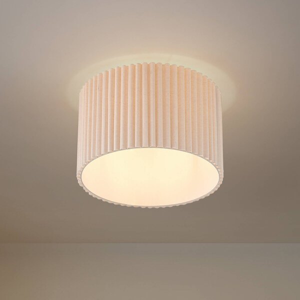 Plafoniera soffitto Libbie Lindby, dimmerabile, Crema / Ambra, Soggiorno / Sala da pranzo, Tessuto / Stoffa / Seta, Scandinavo, Plafoniera