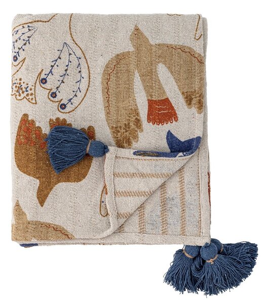Coperta marrone in cotone riciclato 130x160 cm Anniversary – Bloomingville