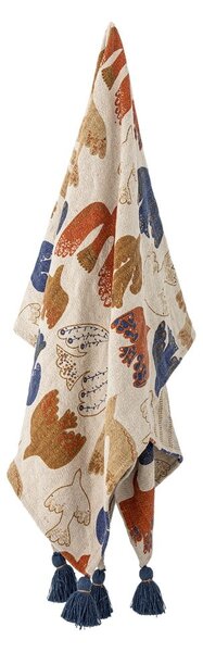 Coperta marrone in cotone riciclato 130x160 cm Anniversary – Bloomingville
