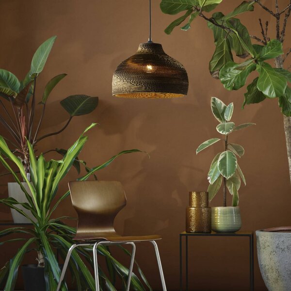 OSRAM Lampada a sospensione HAT, dimmerabile, Marrone / Ruggine, Soggiorno / Sala da pranzo, Carta / Lunolit / Lunopal, Lampada a sospensione