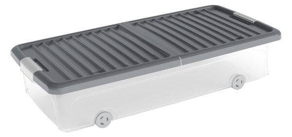 Organizer per sottoletto con coperchio in plastica 74x37x16,5 cm W box underbed L – KIS