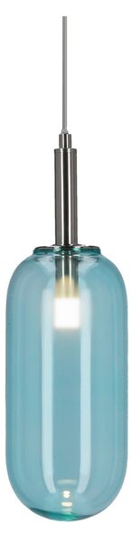 Lampadario LED blu con paralume in vetro ø 13 cm Fiuggi – Candellux Lighting