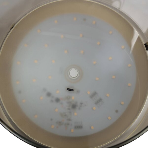 Brilliant Lampada da tavolo a LED Lumeo, dimmerabile, Alluminio / Grigio / Zincato, Soggiorno / Sala da pranzo, Vetro, Lampada da tavolo LED