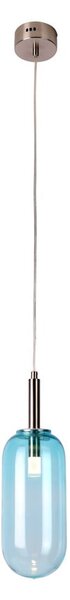Lampadario LED blu con paralume in vetro ø 13 cm Fiuggi – Candellux Lighting