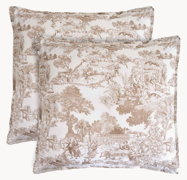 Federe in percalle di cotone Toile, set da 2