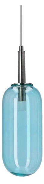 Lampadario LED blu con paralume in vetro ø 13 cm Fiuggi – Candellux Lighting