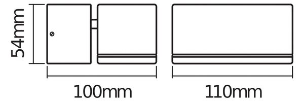 OSRAM Applique da esterni a LED ENDURA STYLE MINI, Alluminio / Grigio / Zincato, Alluminio, Moderno, Applique LED da esterni
