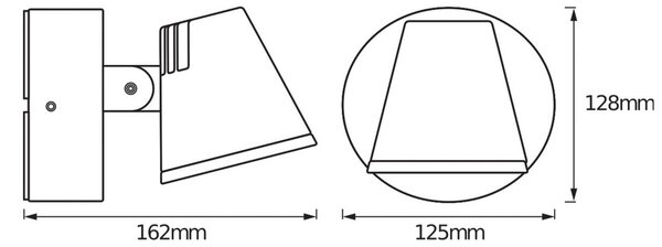 OSRAM Applique da esterni a LED ENDURA STYLE MIDI, Alluminio / Grigio / Zincato, Alluminio, Moderno, Applique LED da esterni
