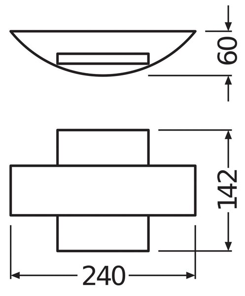 OSRAM Applique da esterni a LED ENDURA STYLE SHIELD, Alluminio / Grigio / Zincato, Alluminio, Moderno, Applique LED da esterni