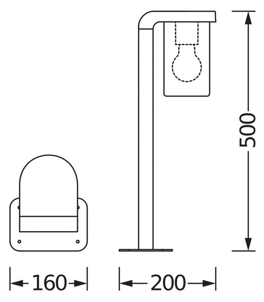 OSRAM Lampioncino da giardino ENDURA CLASSIC CASCADE, dimmerabile, Alluminio / Grigio / Zincato, Alluminio, Moderno, Lampada da esterni