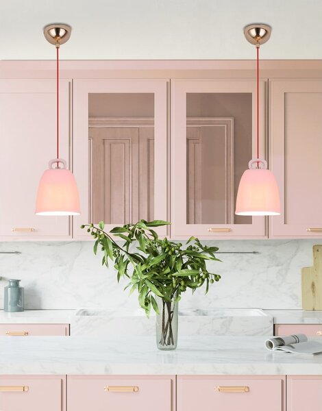 Lampadario rosa con paralume in ceramica Sewilla – Candellux Lighting