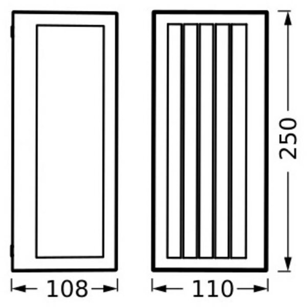 OSRAM Applique da esterni ENDURA CLASSIC RADICK, dimmerabile, Alluminio / Grigio / Zincato, Alluminio, Moderno, Applique da esterni