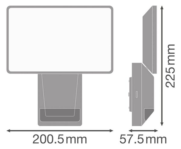 OSRAM Faretto da esterno con sensore LED ENDURA PRO FLOOD, bianco, 27 W FLOOD, Bianco / Opale, Plastica, Lampada LED da esterni