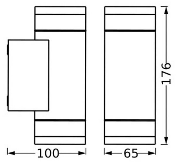 OSRAM Applique da esterni ENDURA CLASSIC IVE, dimmerabile, Alluminio / Grigio / Zincato, Alluminio, Moderno, Applique da esterni