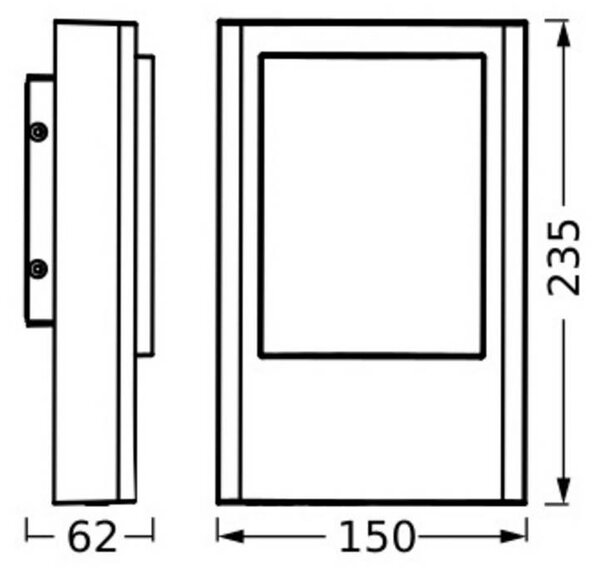 OSRAM Applique da esterni a LED ENDURA STYLE ENTRANCE, Alluminio / Grigio / Zincato, Alluminio, Moderno, Applique LED da esterni