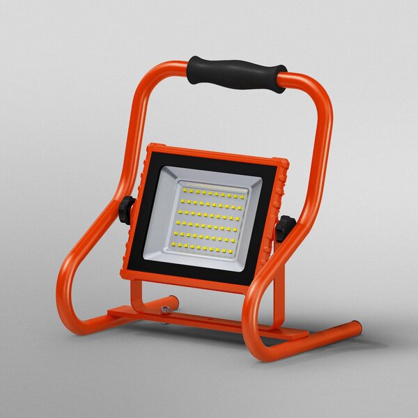 OSRAM Faro da cantiere a batteria LED OSRAM, 20 W, arancione, IP44, 4.000 K, Giallo / Arancione, Alluminio