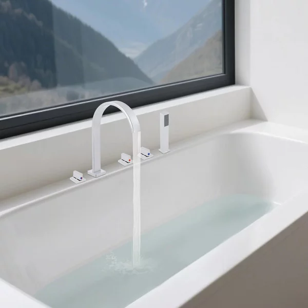Rubinetteria per bagno - Rubinetto per lavabo - Montaggio a vista - Corpo in acciaio inossidabile - Otturatore in ottone - Facile da installare - Cromo lucido