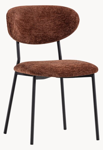 Set di 2 sedie da pranzo in tessuto chenille Kjeld