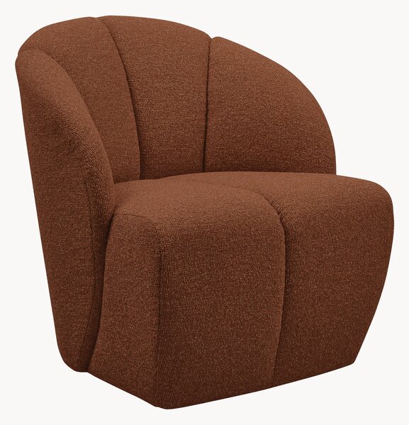 Poltrona girevole in bouclé Mojo