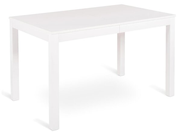 Tavolo Allungabile Kitchen & Living 80x130 210xH76 cm, Colore Top Bianco Frassinato, Materiale Top Melaminico, Gambe Faggio Massello