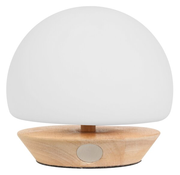 Steinhauer - lampada da tavolo - Ancilla - naturale - vetro legno - Ø 17cm - G9 - 7932BE