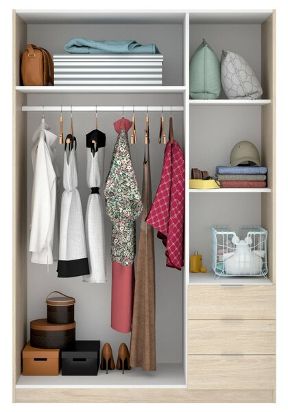 Guardaroba 3 ante rovere 121x184h cm - Astru