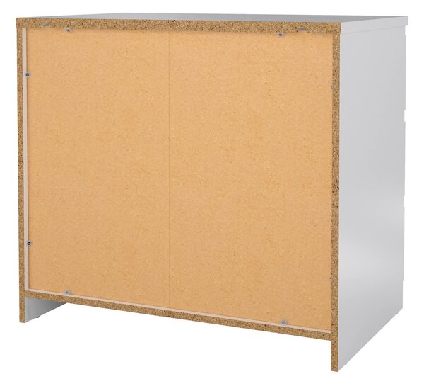 Cassettiera moderna bianca lucida 77x70h cm - Artic