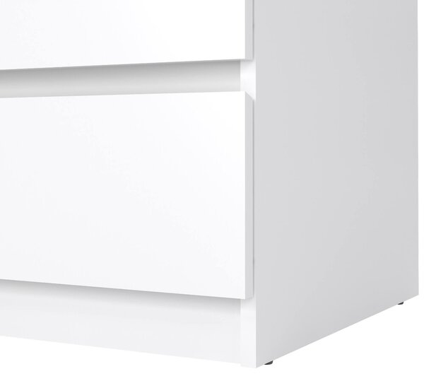 Cassettiera moderna bianca lucida 77x70h cm - Artic