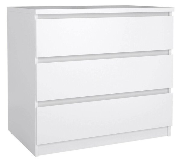 Cassettiera moderna bianca lucida 77x70h cm - Artic