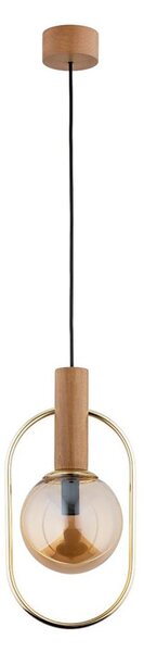 Lampadario a sospensione con filo MUFI 1xE14/10W/230V oro/beige