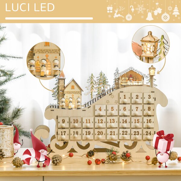 Calendario Natale Countdown in Legno Bloomingville Edmond – Design Casetta – Apple Pie