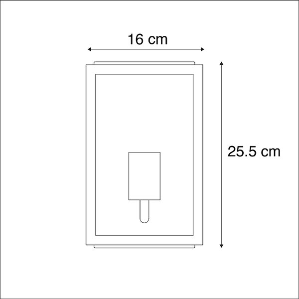 Lampada da parete per esterni intelligente nera 25,5 incl. WiFi A60 IP44 - Rotterdam